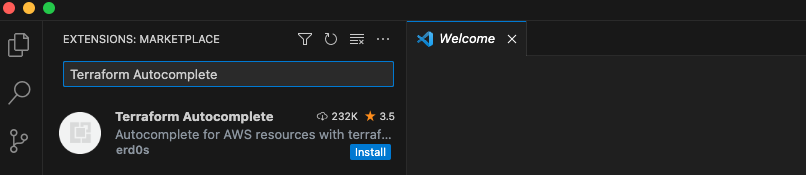 Terraform Auto Complete Extension