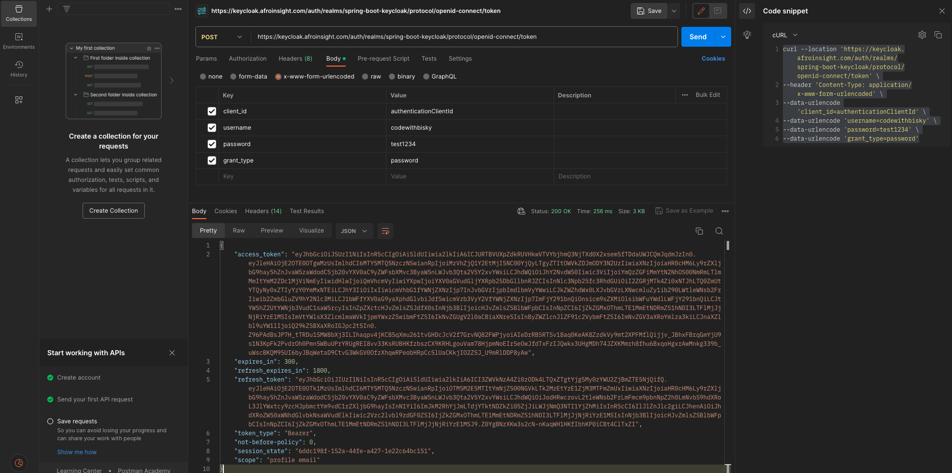 Keycloak generate-token