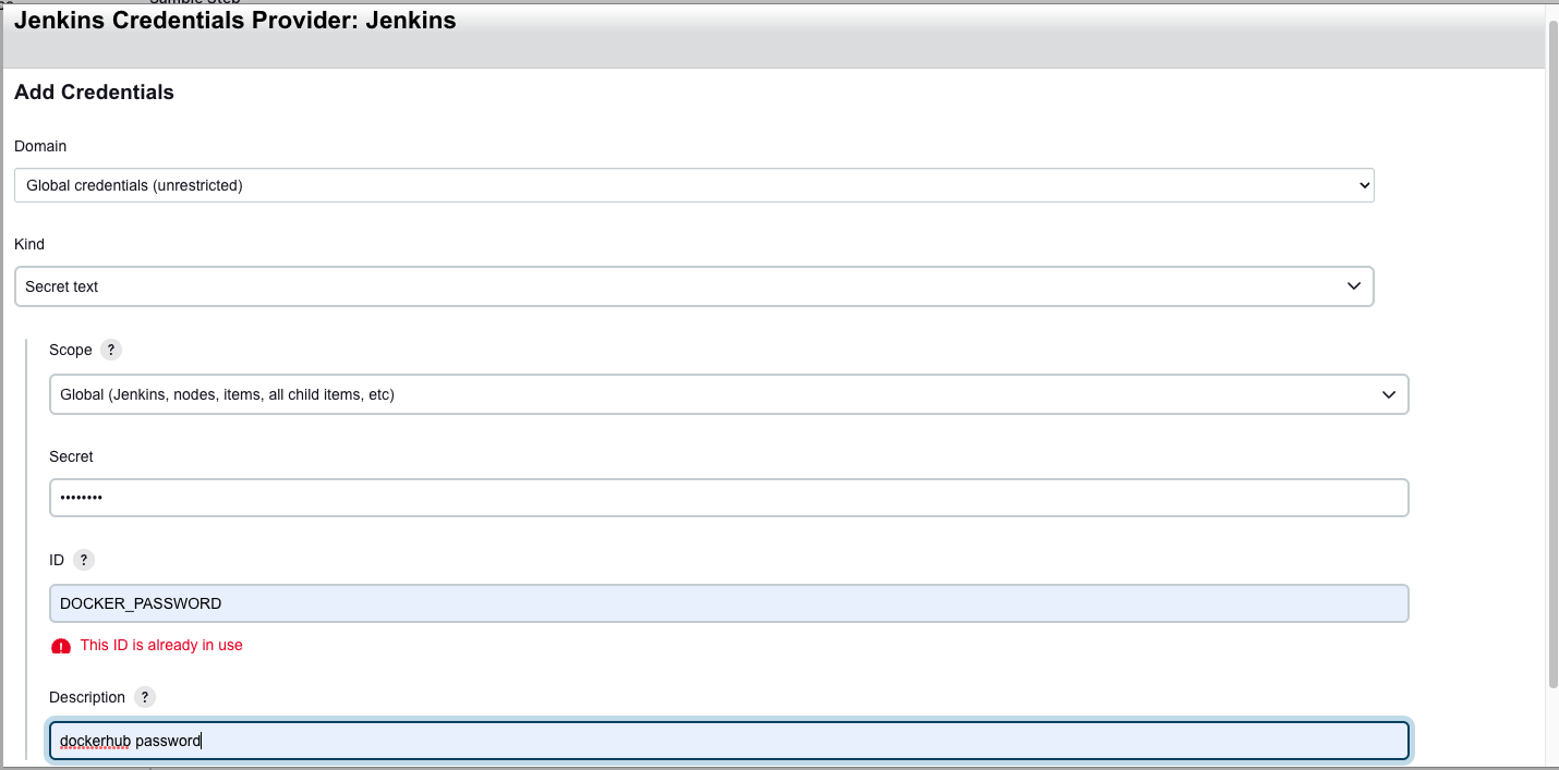 Jenkins Provider Credentials