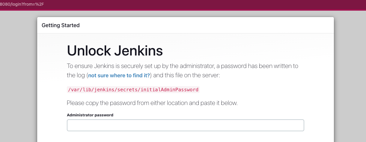 Unlock Jenkins